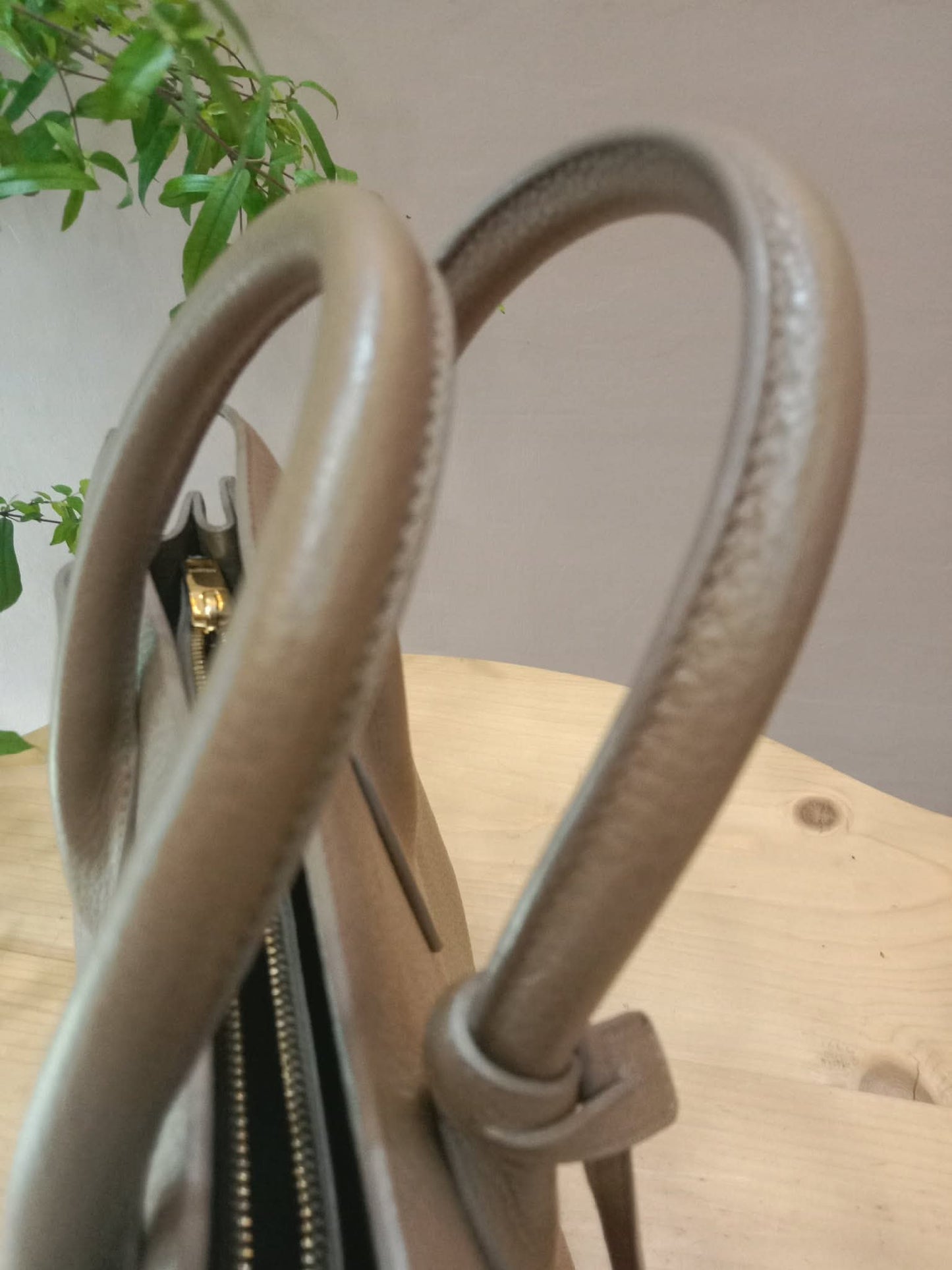 Saint Laurent Sac De Jour Taupe Grained Leather