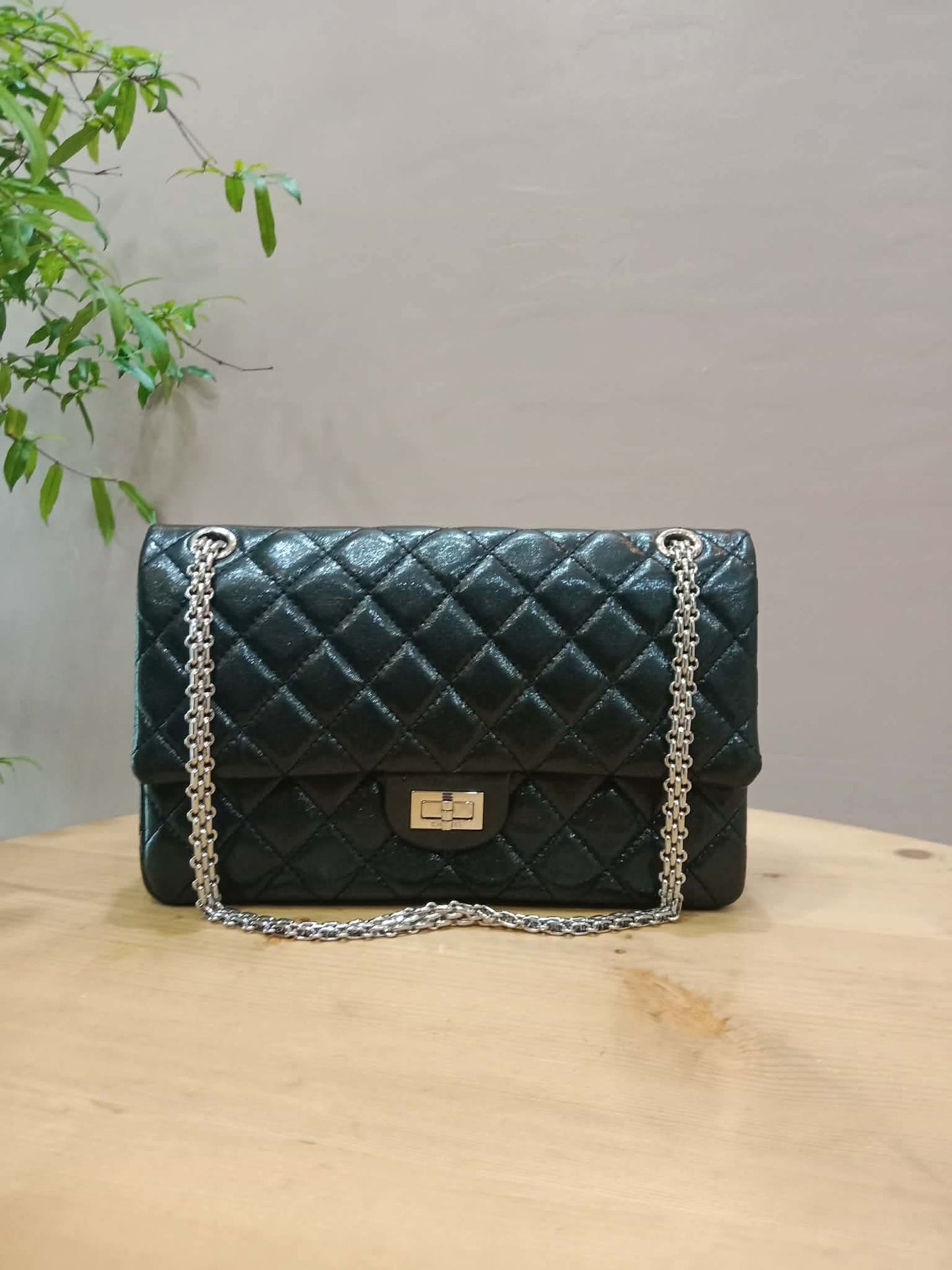 Chanel Reissue Flap Bag Iridescent Aged Calfskin Black Series 12