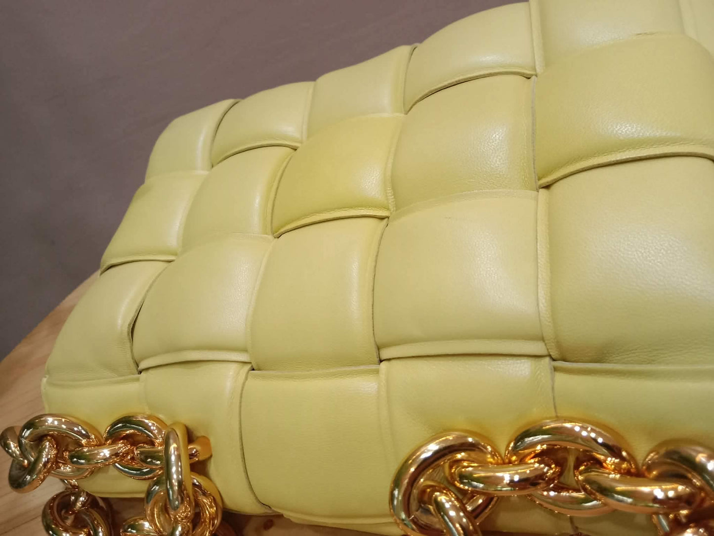 Bottega Veneta Chain Cassette Shoulder Bag Yellow