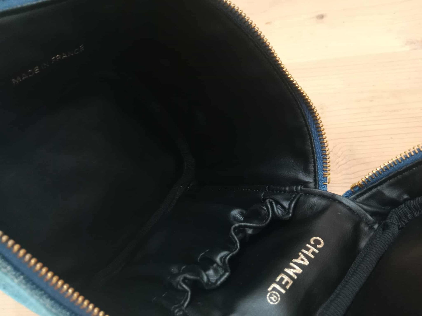 Chanel Denim Vanity Gold-Tone Hardware and the Signature Interlocking CC Logo Series 4