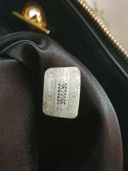 Chanel Timeless CC Shopper Tote Bag Caviar Black Series 3