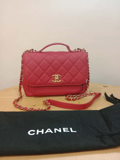 Chanel Business Affinity Red Medium Series 28