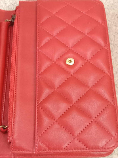 Chanel Wallet on Chain Lambskin Red Series 13