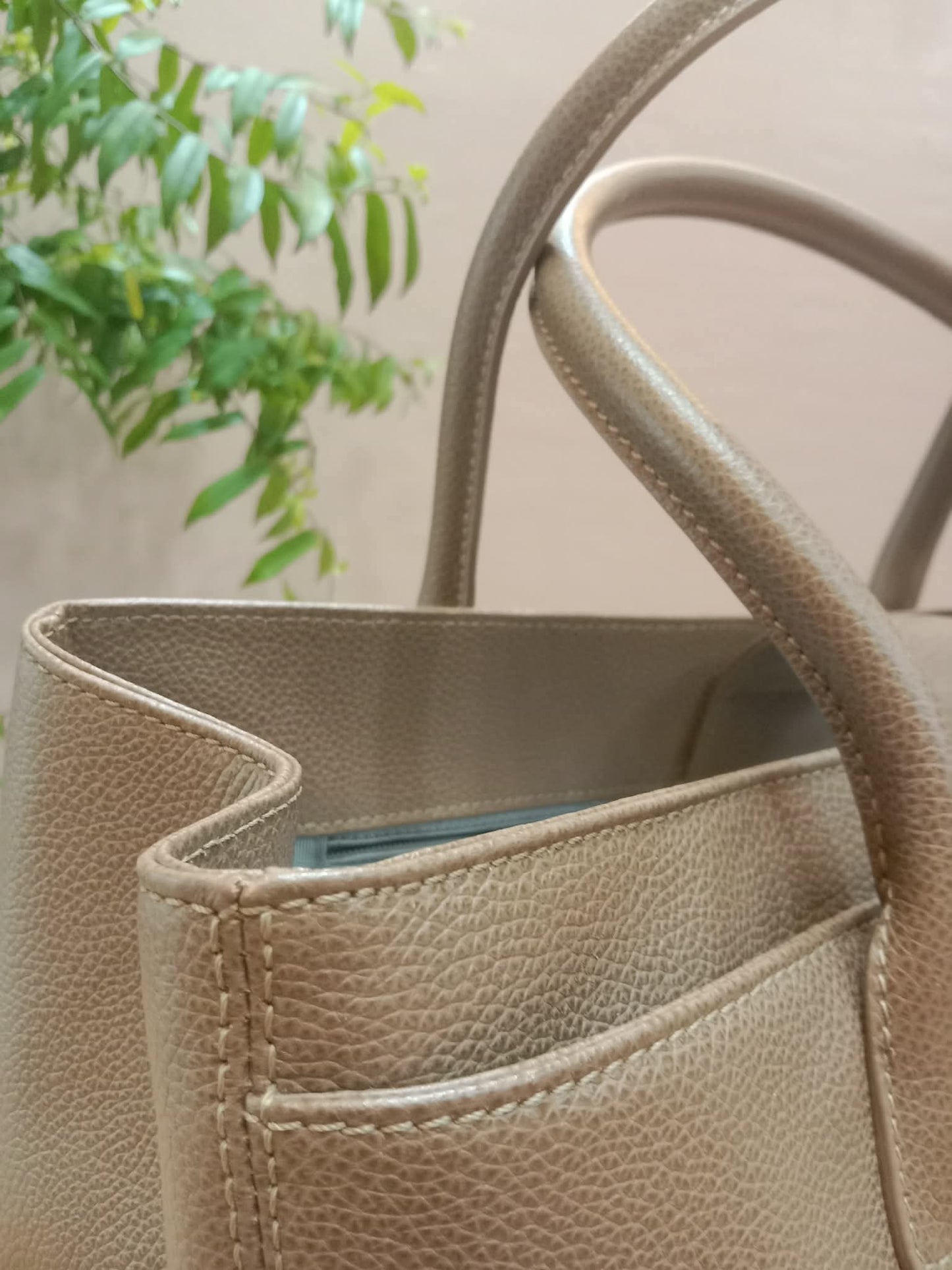 Chanel Cerf Executive Tote in Neutral Taupe Color CC Turnlock Closure Series 17