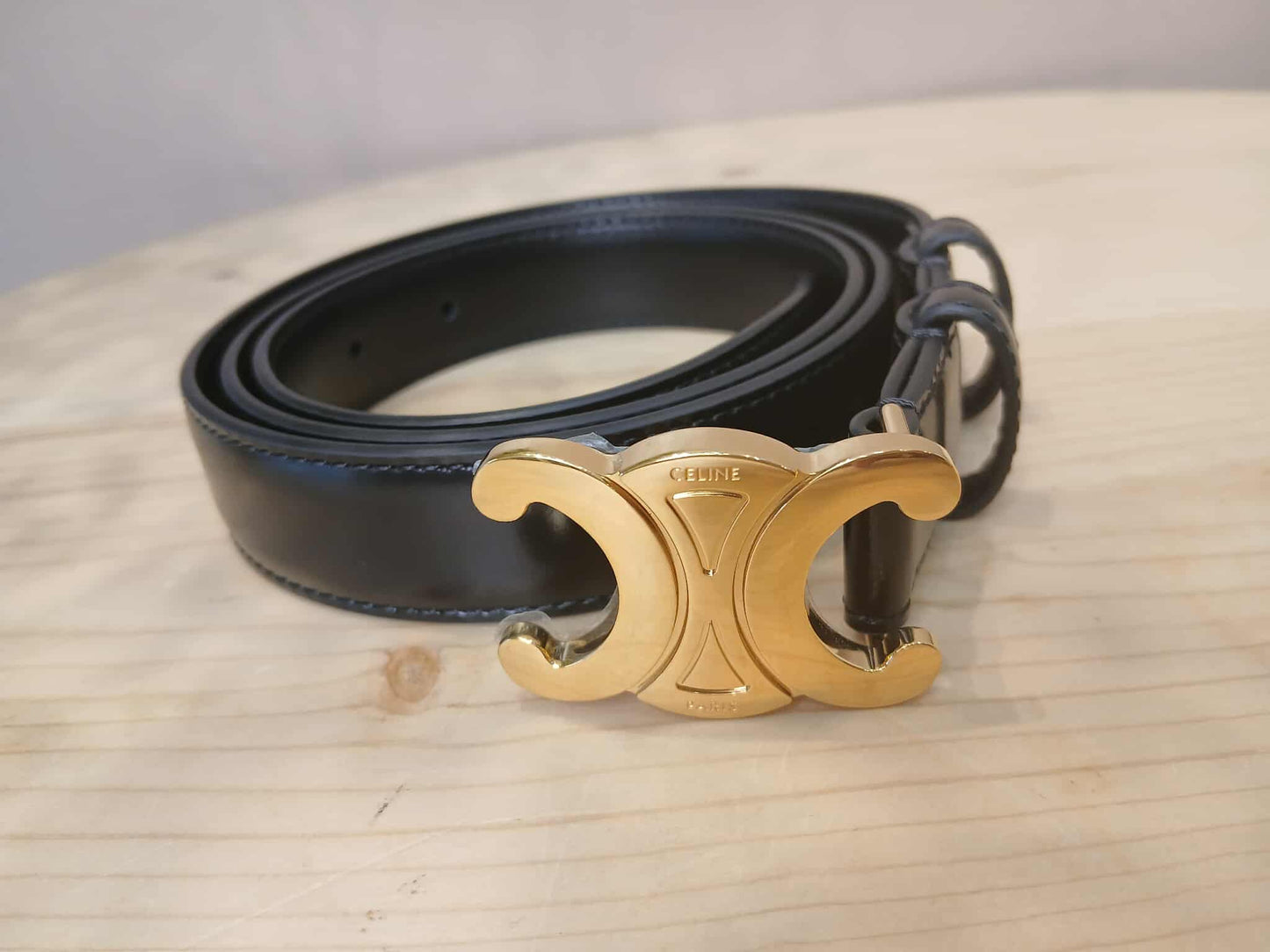 Celine Triomphe Black Belt 95 CM