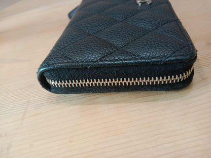 Chanel Long Zipped Wallet Caviar Black Series 19