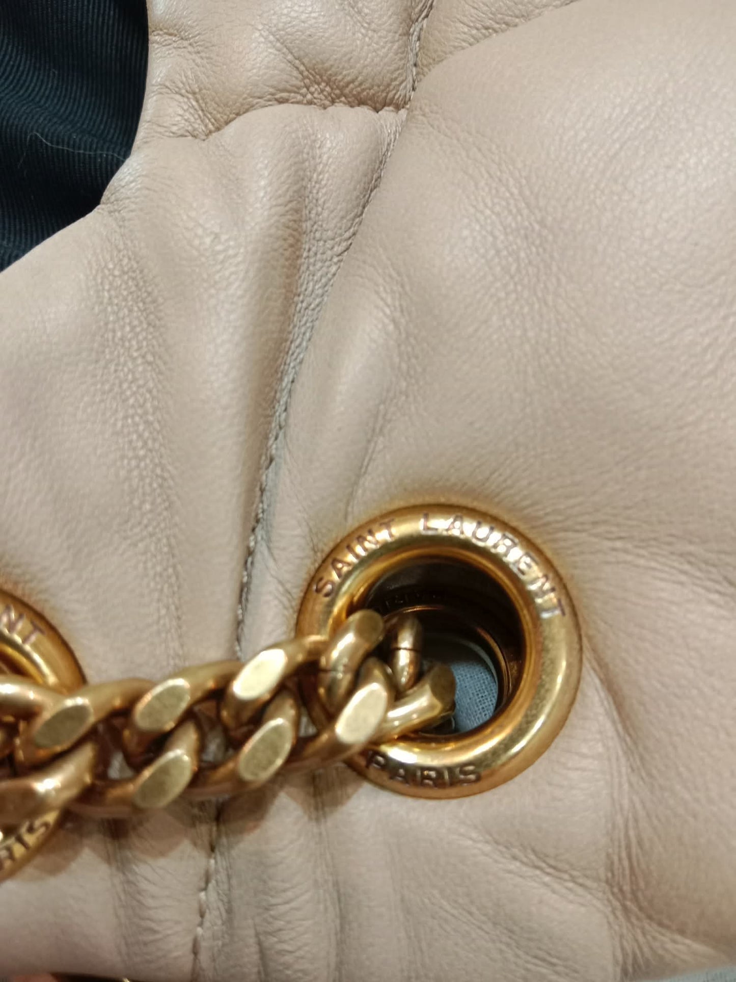 Saint Laurent Quilted Lambskin Lou Puffer Shoulder Bag