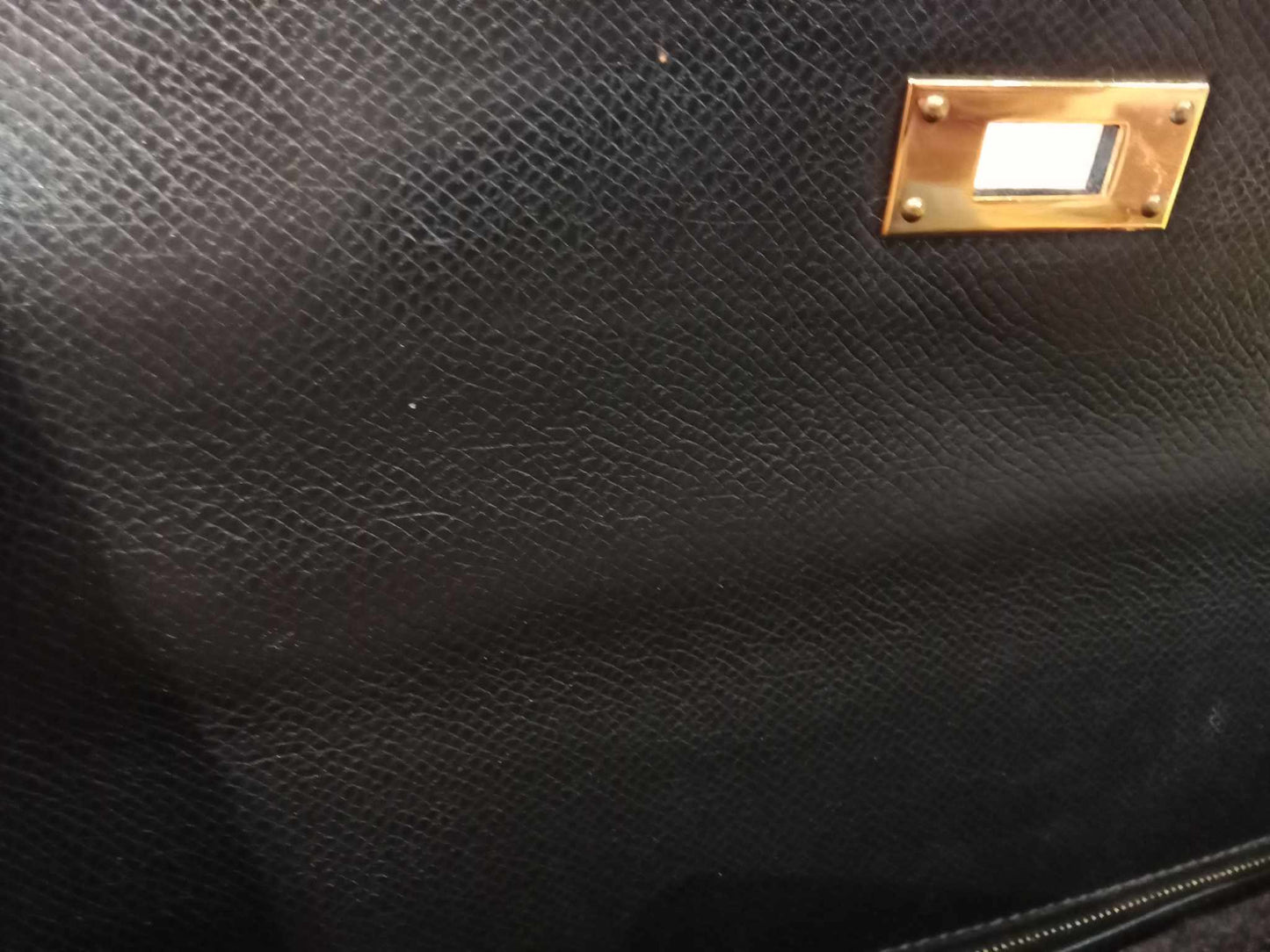 Hermes Kelly 32 Epsom Noir Stamp G Square 2003