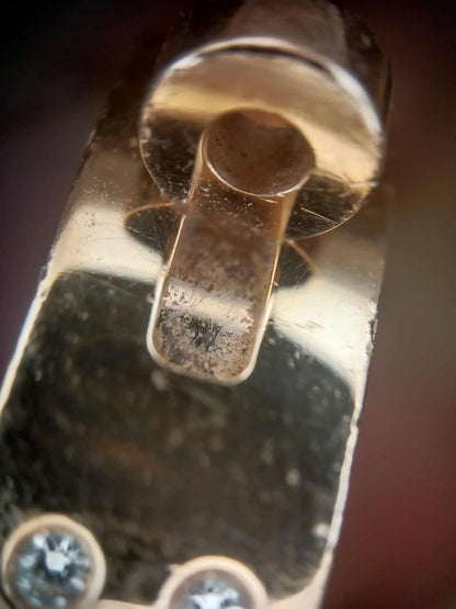 Hermes Kelly Ring in 18K Rose Gold Pave-Set Diamonds on the Clasp Motif