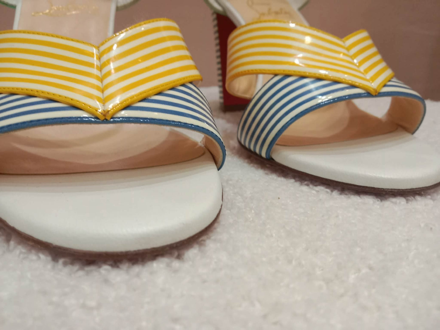 Christian Louboutin "Palavas" Sandals Patent Size 36