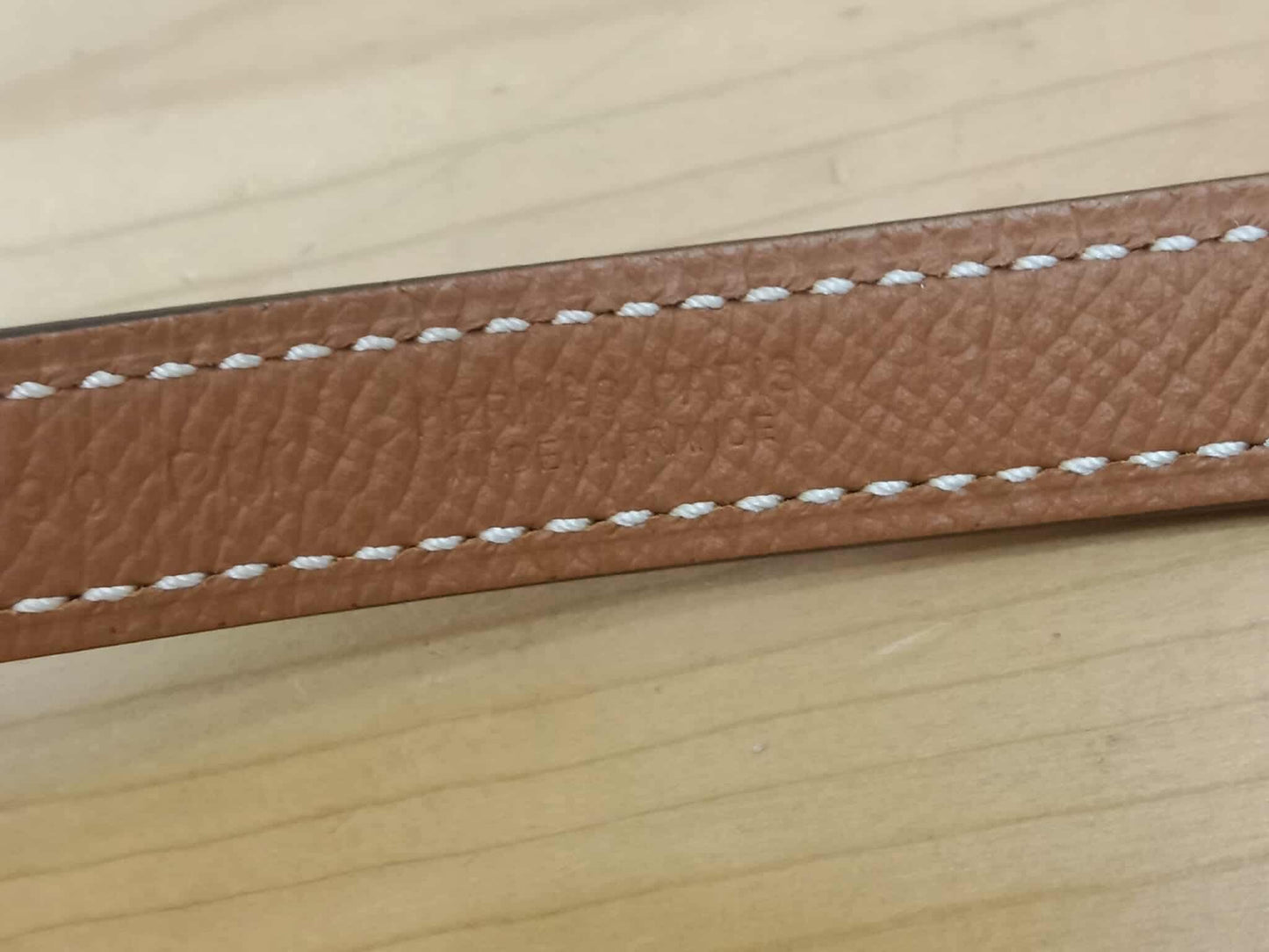 Hermes Lucky 15 Reversible Belt Swift/Epsom Gold/Noir Stamp Z 2021