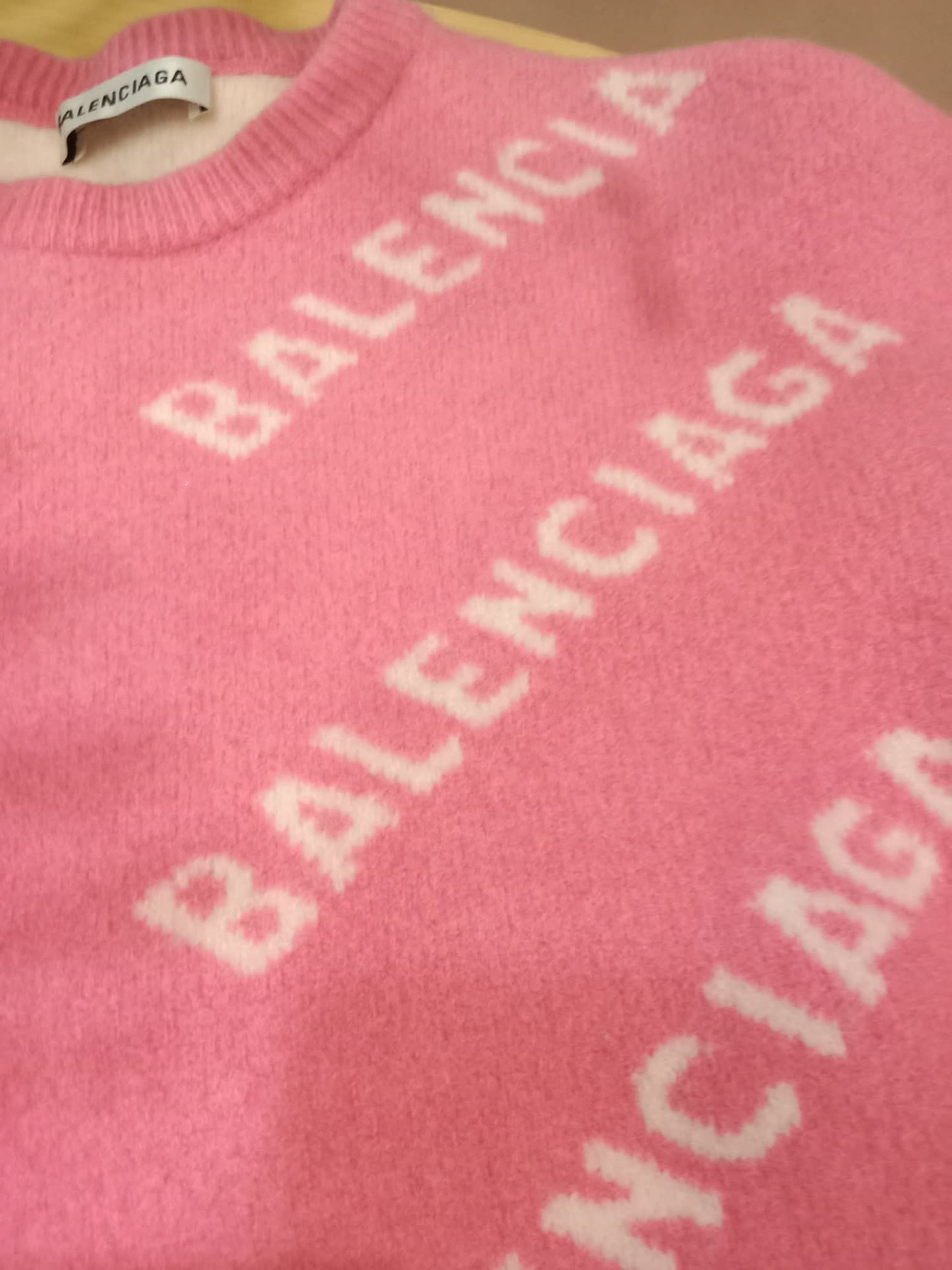 Balenciaga Wool Sweater Pink Size Small