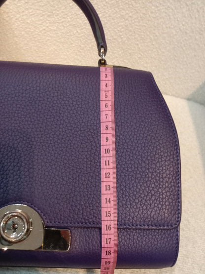 Moynat Rejane Purple Leather Bag