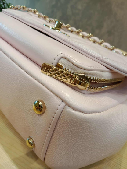 Chanel Business Affinity Light Pink Caviar Medium Microchipped