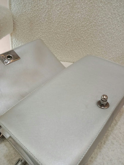 Chanel Le Boy Lambskin Old Medium Gray Series 20