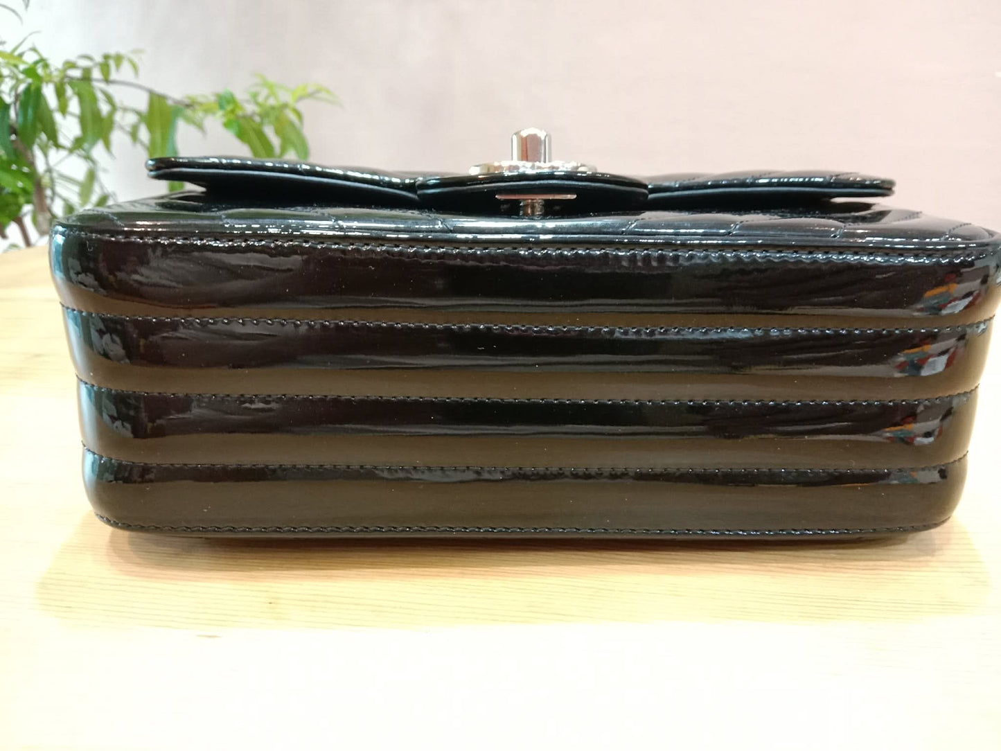 Chanel Classic Rectangular Mini Flap Patent Black Series 23