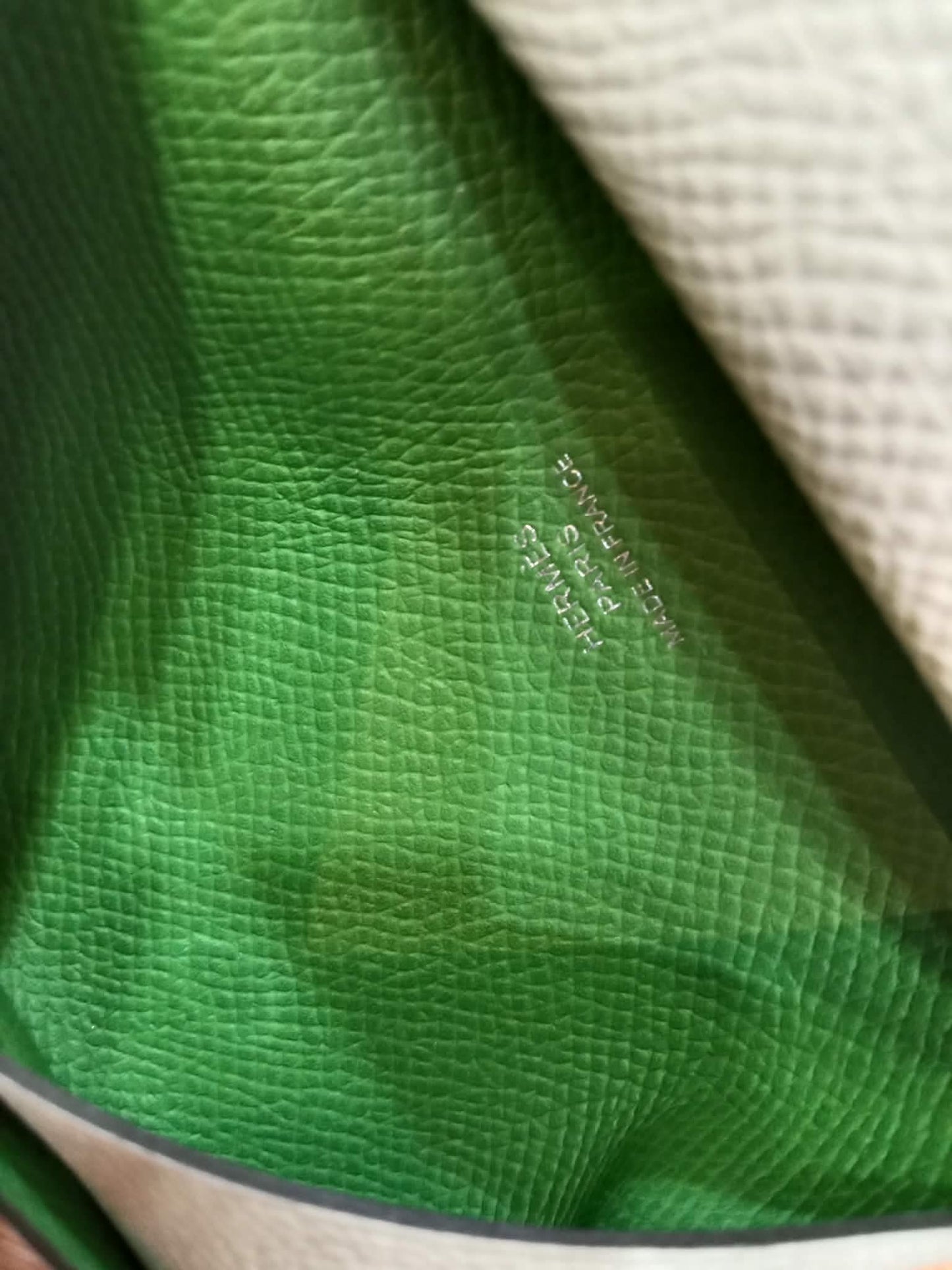 Hermes Calvi Duo Card Case Vert Fizz/Vert Criquet Clemence Stamp W 2024