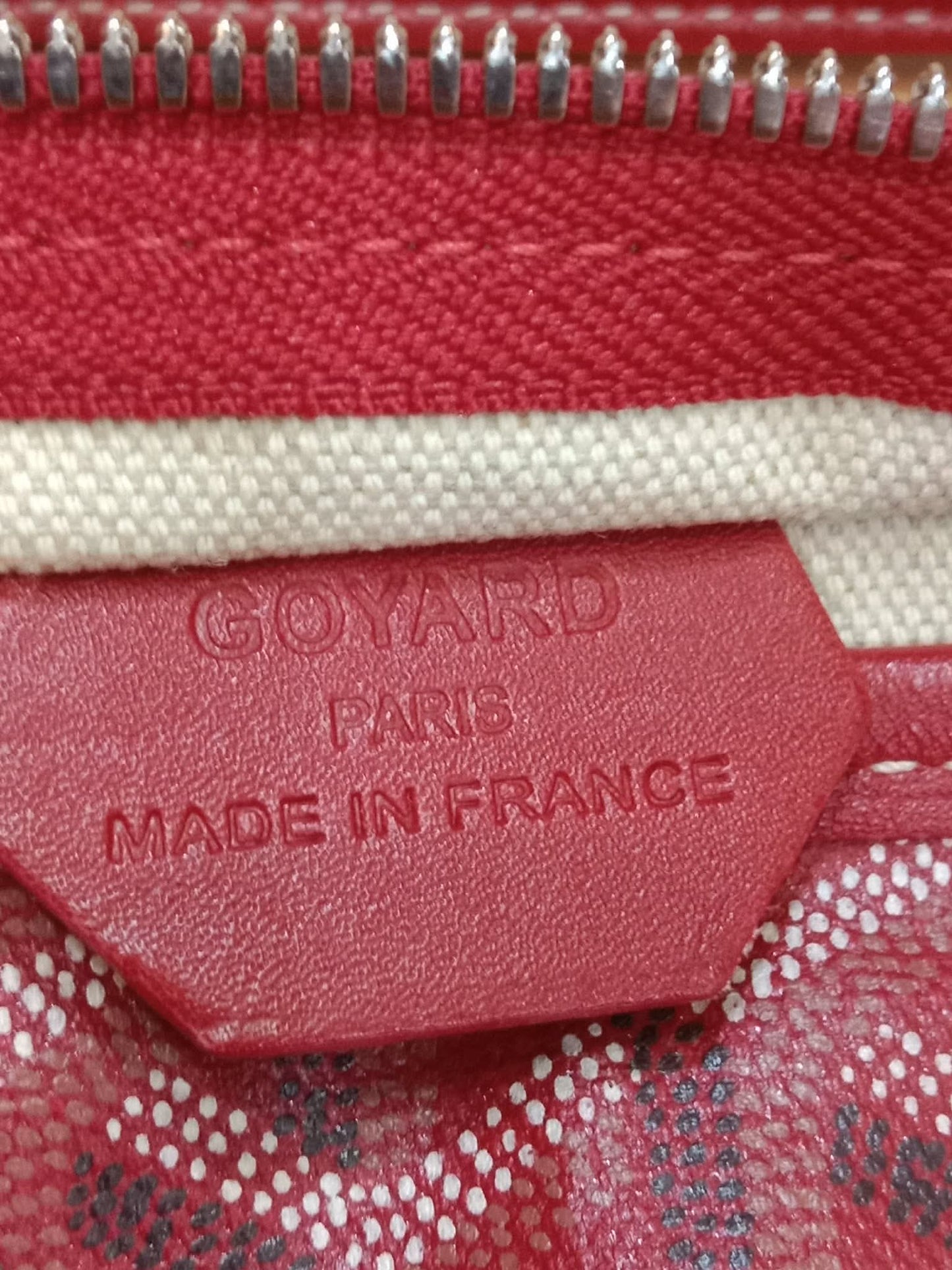 Goyard Boheme Hobo Bag Red Monogram Canvas Fidji Chevron Print