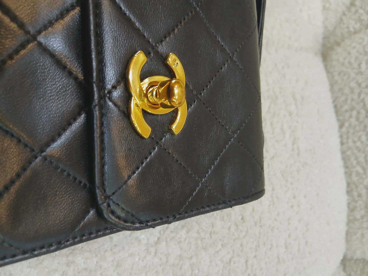 Chanel Matelasse Lambskin Double Turn Lock Vintage Mini Briefcase Series 1