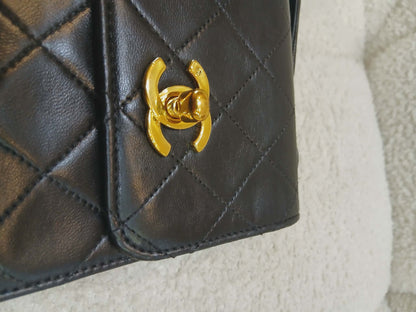 Chanel Matelasse Lambskin Double Turn Lock Vintage Mini Briefcase Series 1
