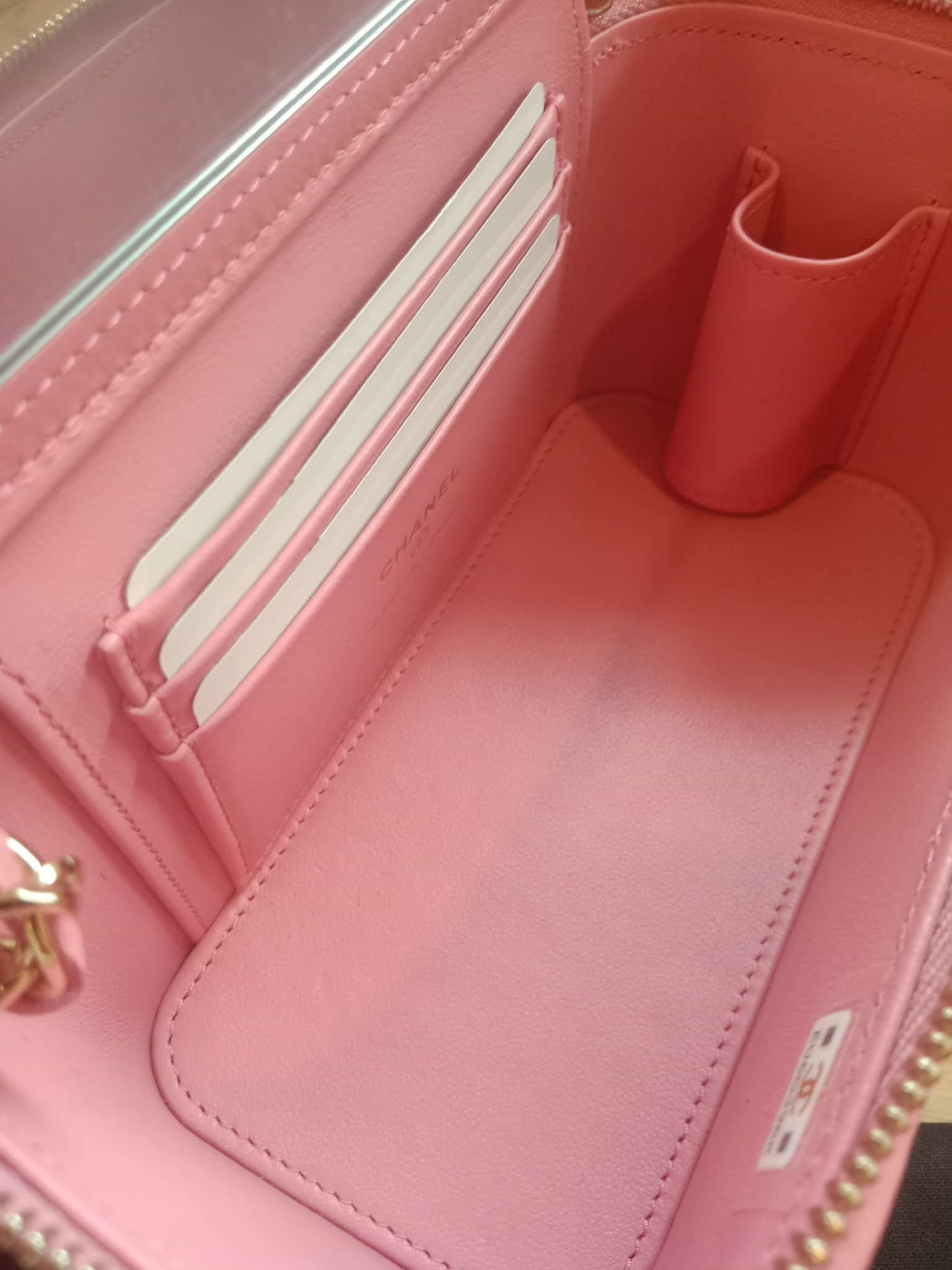 Chanel Vanity Tophandle Lambskin Pink Microchipped