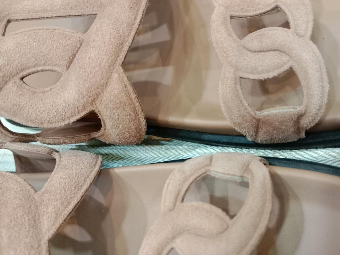Hermes Extra Sandals Suede PInk Size 36.5