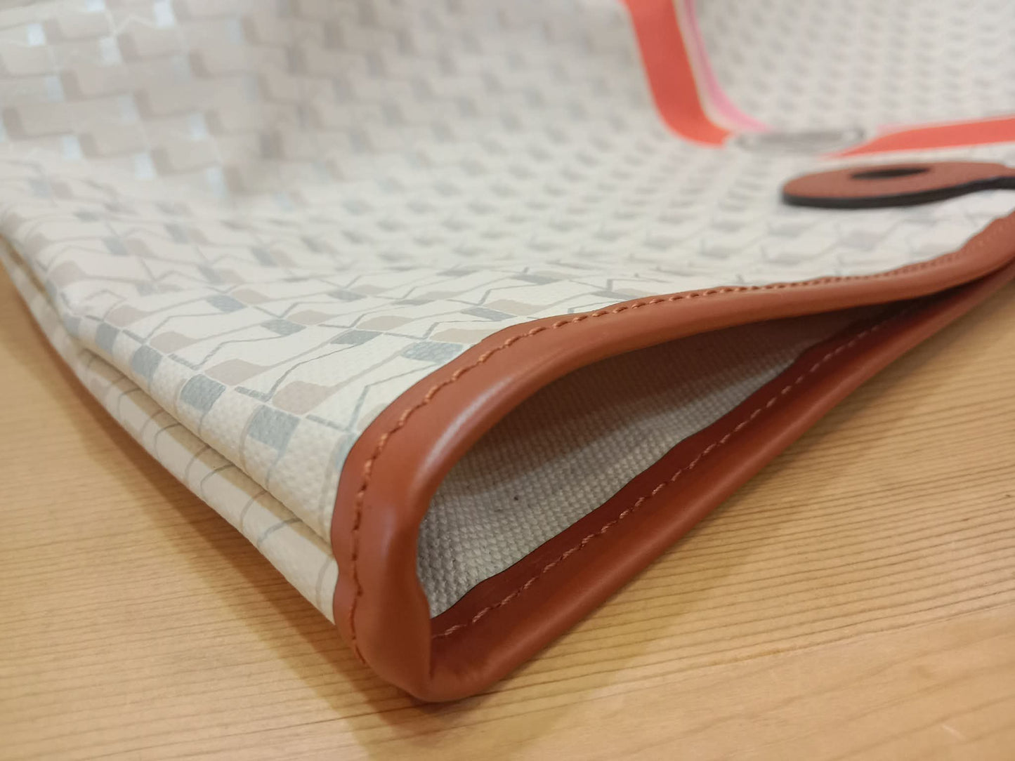 Moynat Paris Oh! Tote Ruban Monogram Canvas Beige