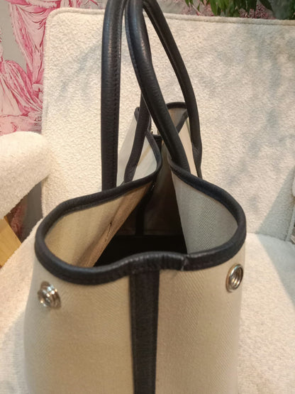 Hermes Garden Party 36 Beige/Noir Stamp D 2019