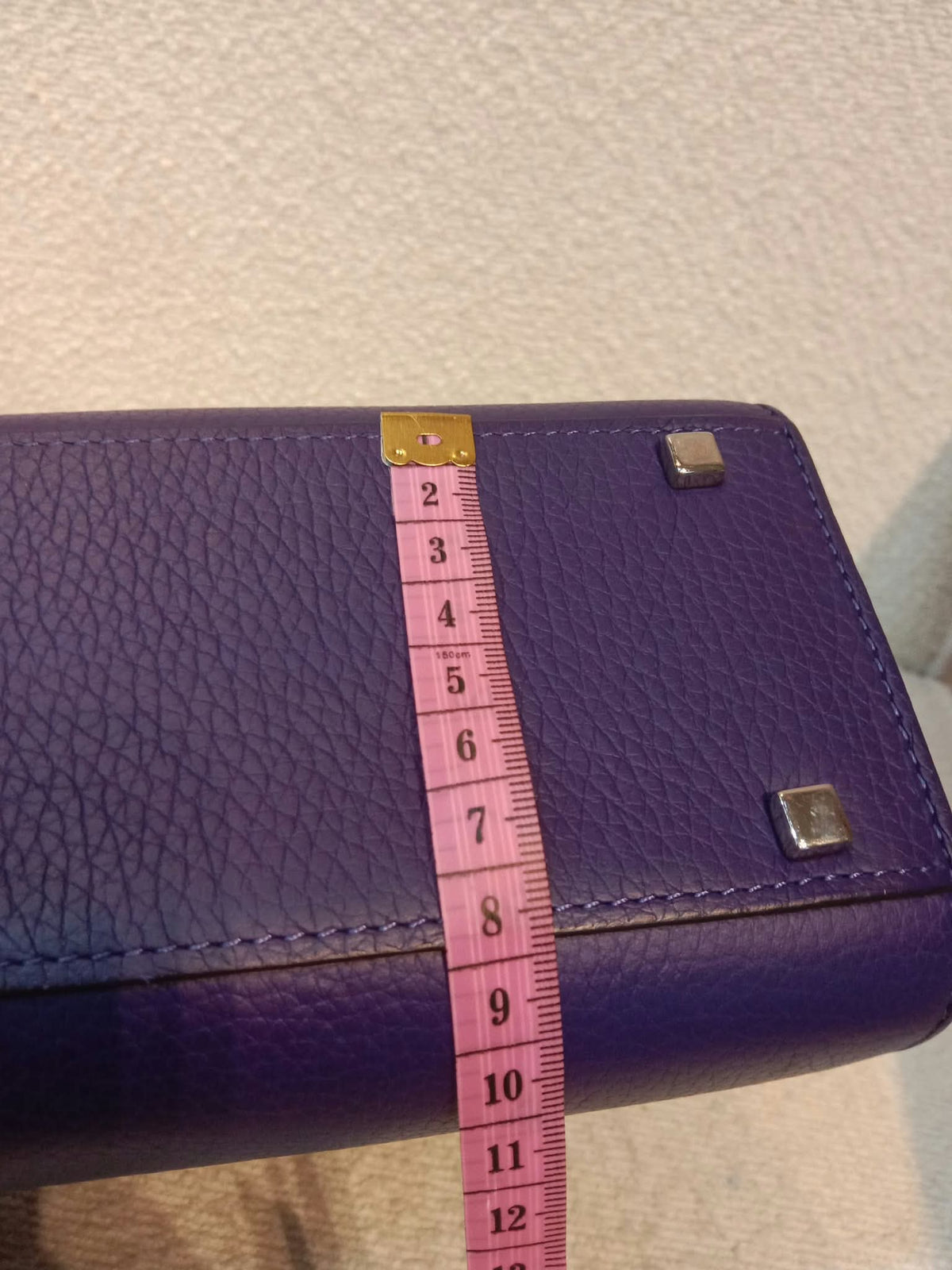Moynat Rejane Purple Leather Bag