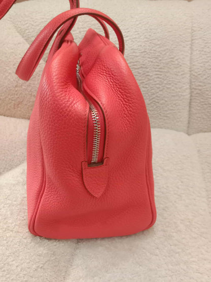 Hermes Victoria 35 Rose Jaipur Clemence Stamp R Square 2014