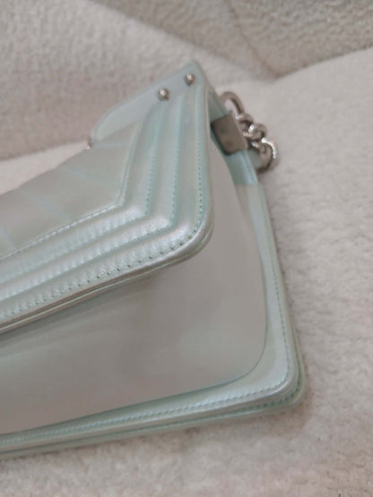 Chanel Leboy Chevron Iridescent Green Old Medium Series 25