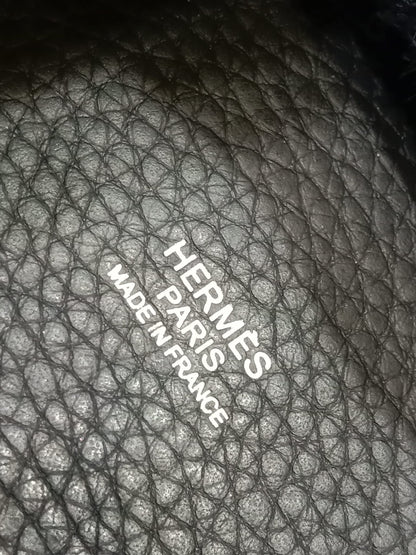 Hermes Picotin 22 Noir Clemence Stamp T 2015