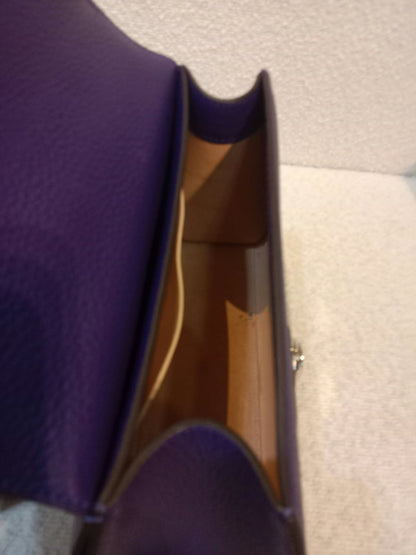 Moynat Rejane Purple Leather Bag