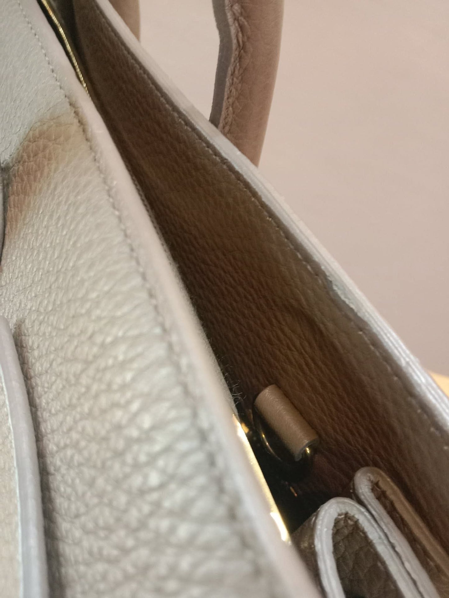 Saint Laurent Sac De Jour Taupe Grained Leather