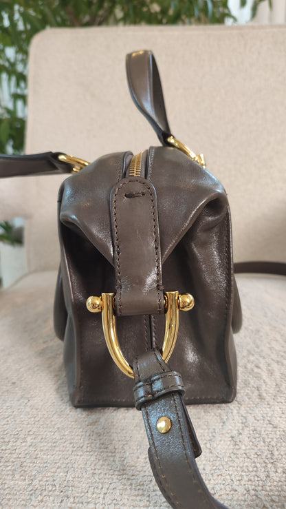 Chloe Small Double Carry Flannel Gray Bag