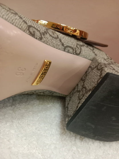 Gucci Blondie GG Supreme ankle Boots GG Medallion Size 26