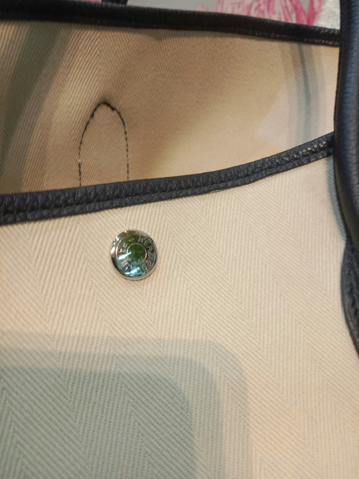 Hermes Garden Party 36 Beige/Noir Stamp D 2019