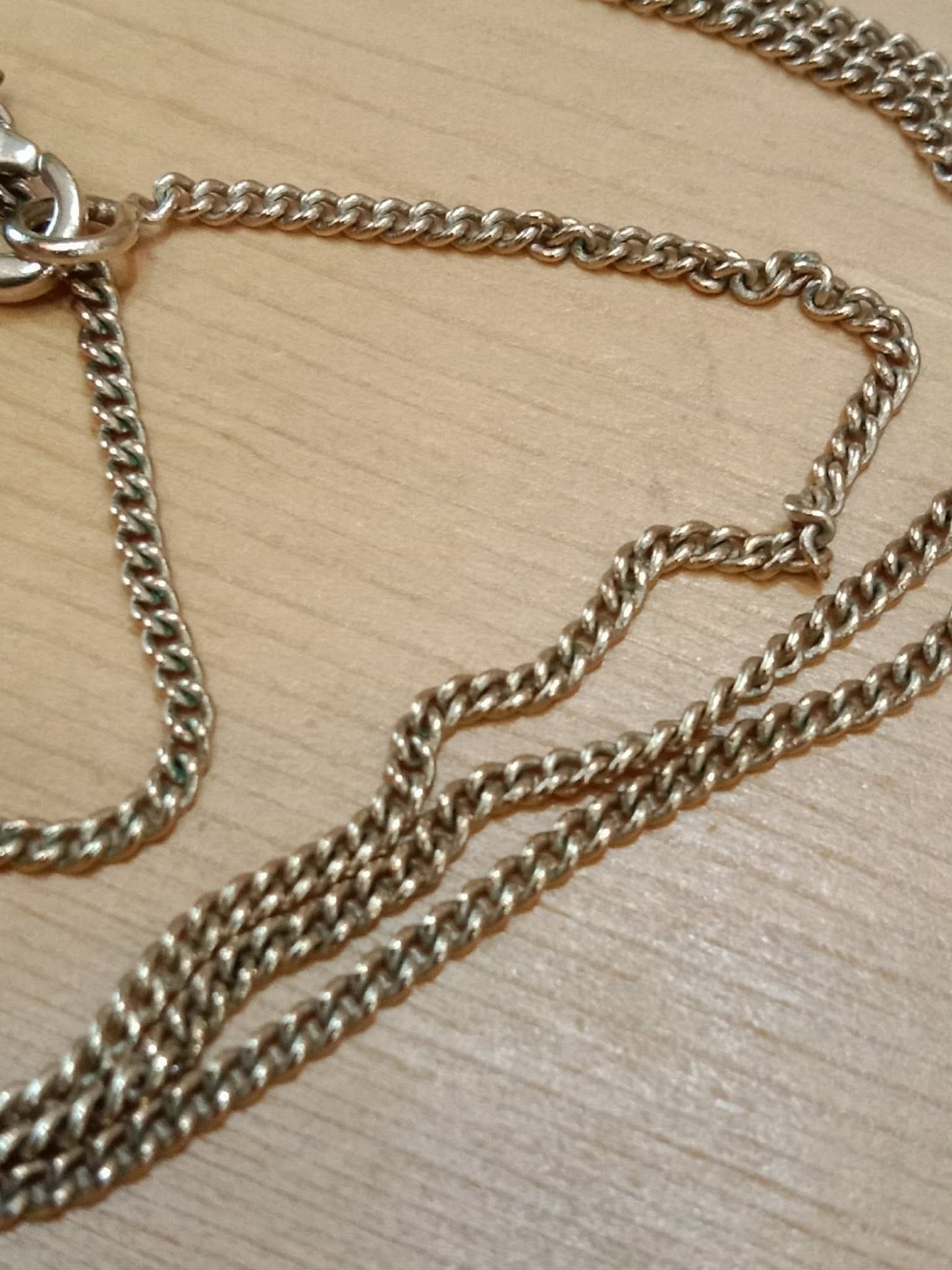 Chanel Crystal CC Pendant Crystal Necklace Silver