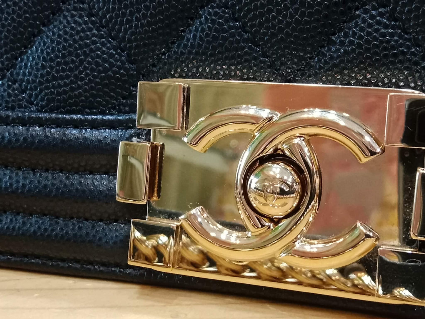 Chanel Le Boy Flap Caviar Small Black Series 23