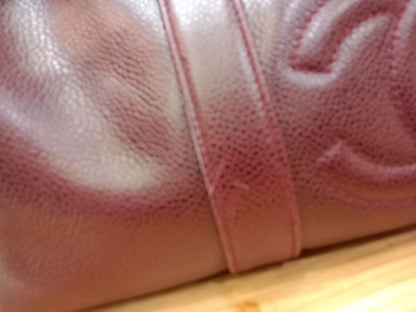 Chanel Boston Bag Burgundy Caviar Series 2