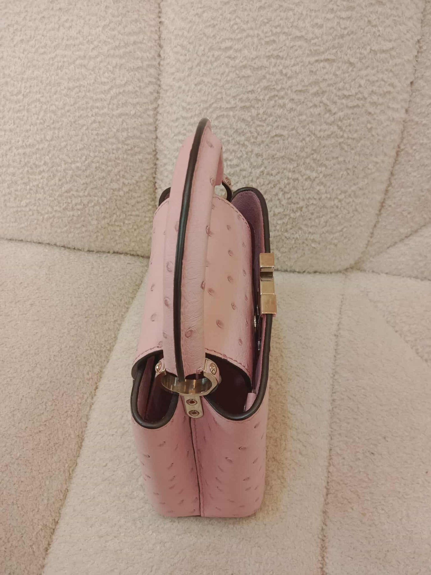 Louis Vuitton Mini Capucine Ostrich Pink