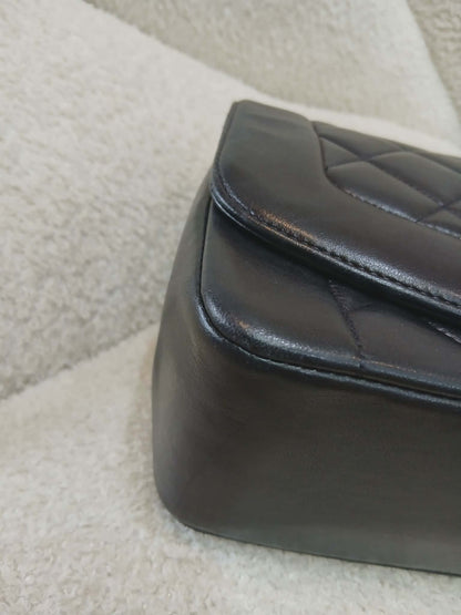 Chanel Diana Single Flap Quilted Lambskin Black Small Series 3