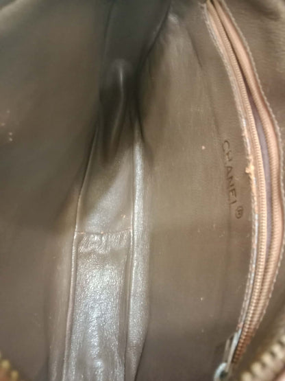 Chanel Vintage Camera Bag Lambskin Brown Series 0