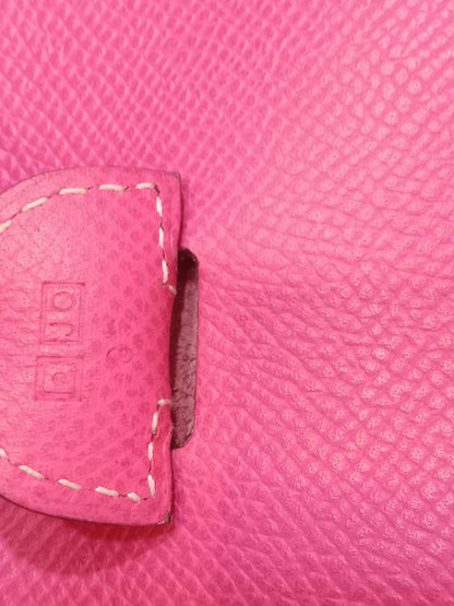 Hermes Evelyne Pink Epsom PM Stamp O Square 2011