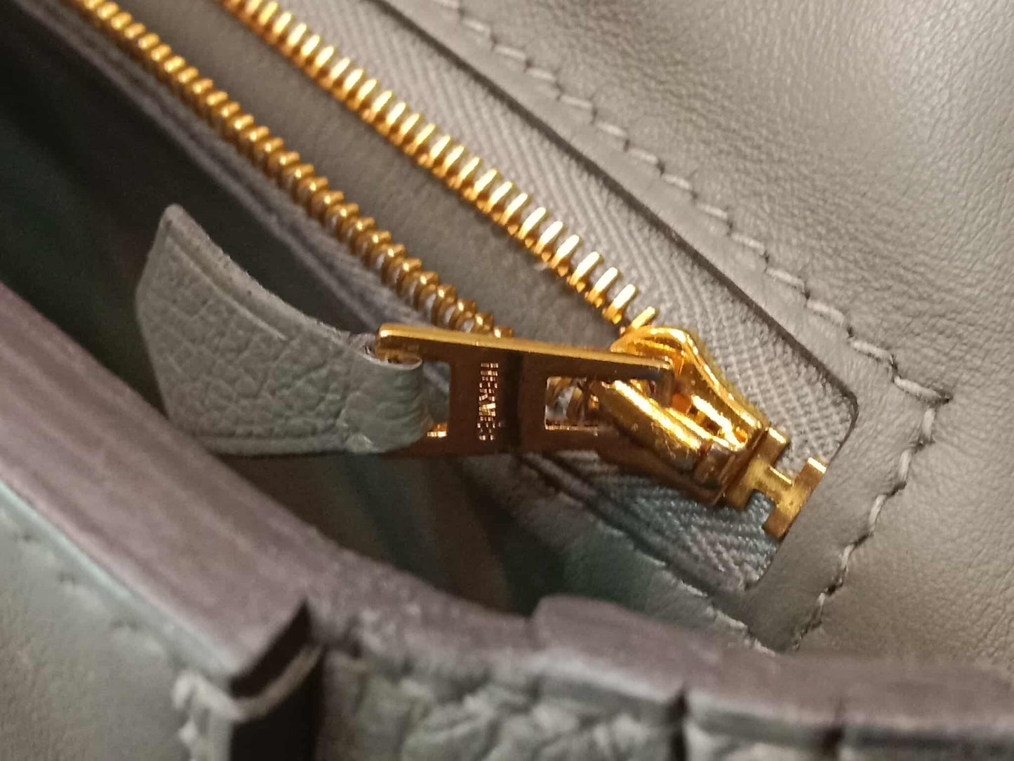 Hermes Mini 24/24 Gris Meyer Evercolor Stamp U 2022