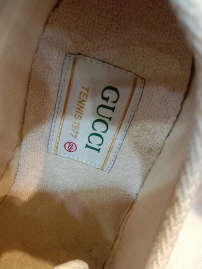 Gucci GG Monogram Platform Sneakers Ivory/Black Size 35.5