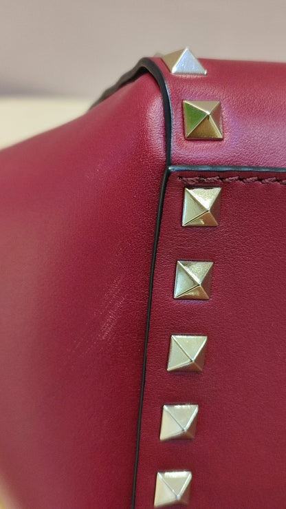 Valentino Rockstud Red Tote Bag