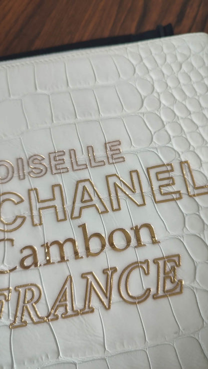 Chanel OCase Croc Embossed White Series 28