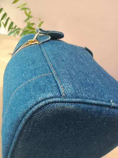 Chanel Denim Vanity Gold-Tone Hardware and the Signature Interlocking CC Logo Series 4