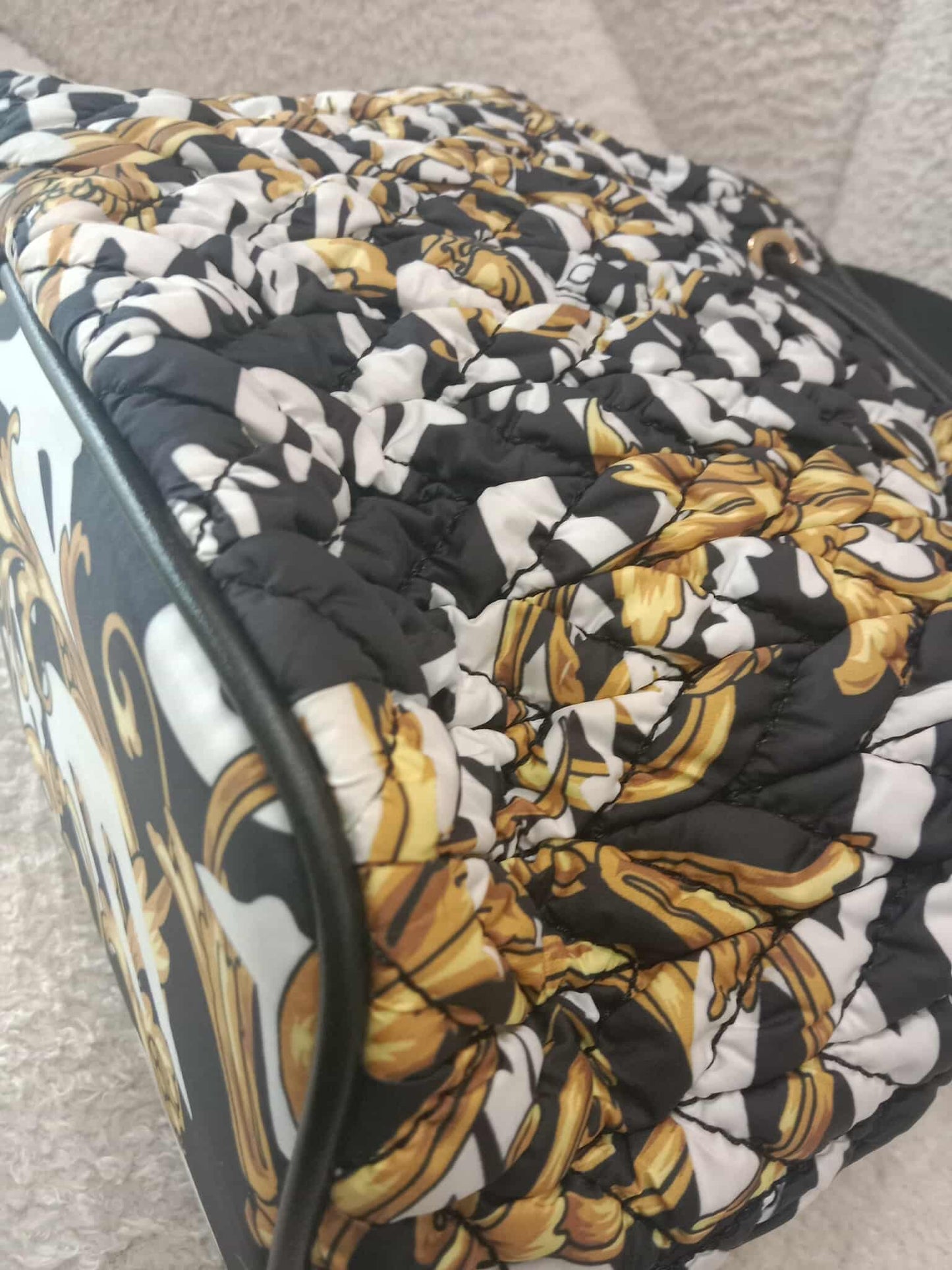 Versace Jeans Couture Crunchy Bucket Bag Baroque Print